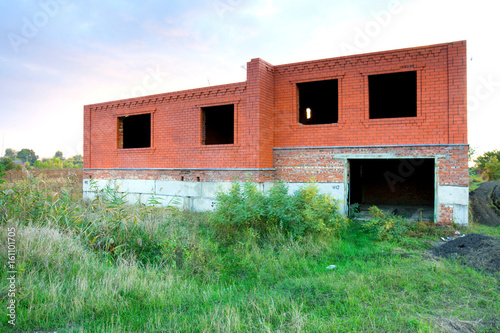 under construction house with ground floor