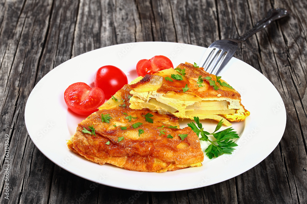 portion of spain potato omelette tortilla portion of spain potato omelette tortilla