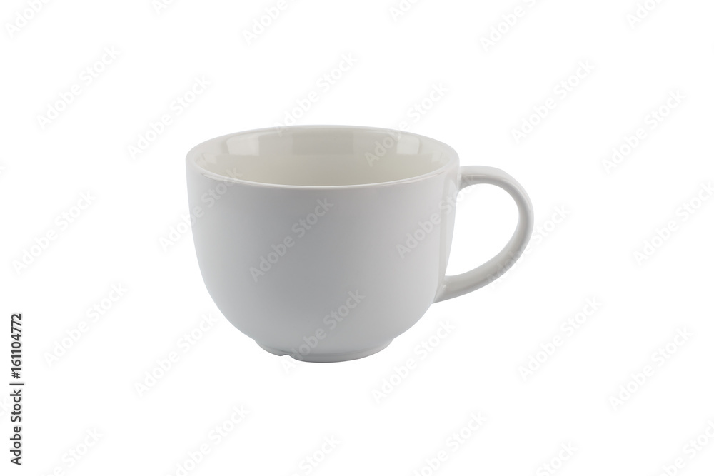 empty white cup isolated on white background empty white cup isolated on white background