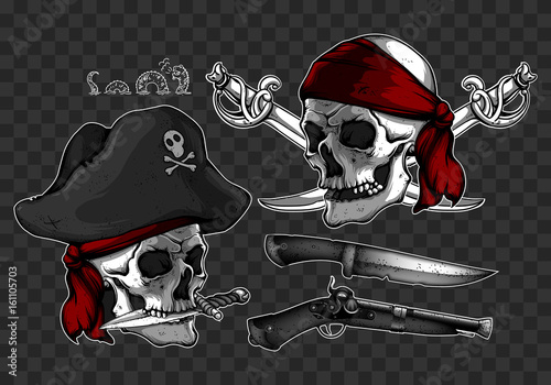 set of pirates elements