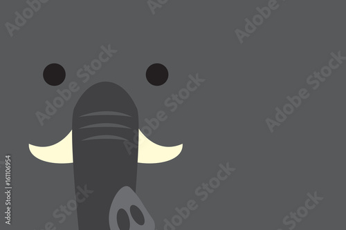 Cute elephant head