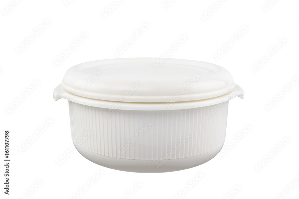 Empty containers for food isolated on white background Empty containers for food isolated on white background