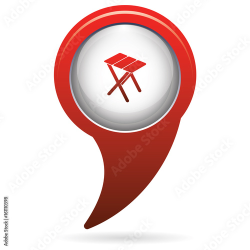 Camping stool icon