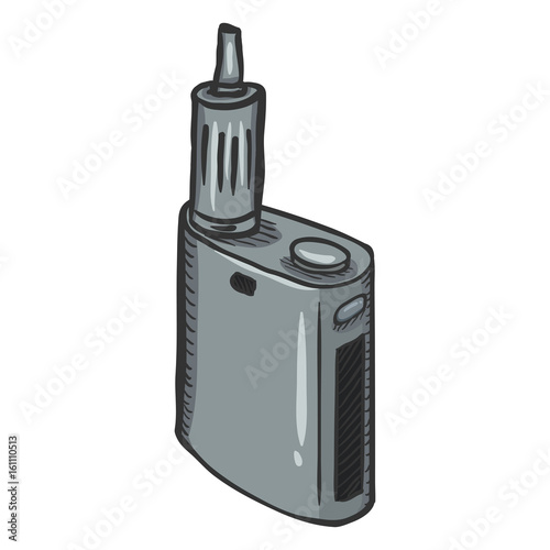 Vector Cartoon Single Electronic Cigarettes. Vape Equipment.