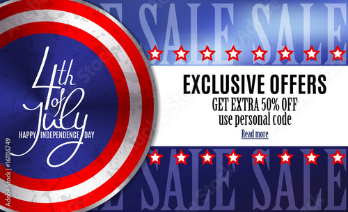 Independence day sale banner template design