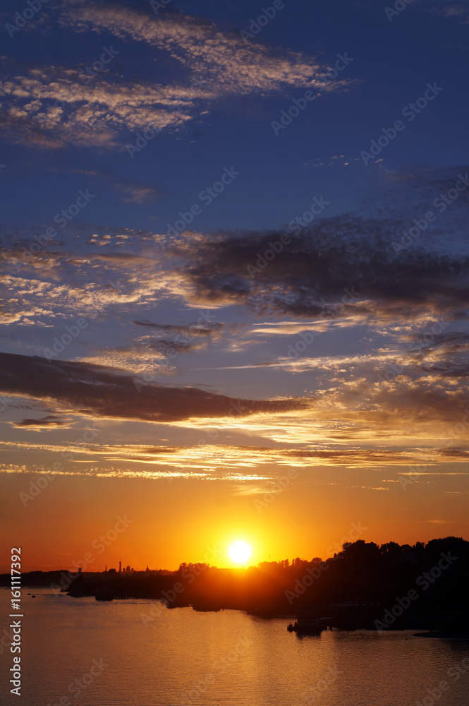 Fototapeta premium Summer landscape, river
