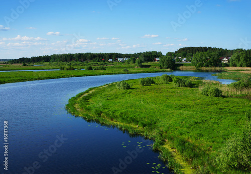 Summer landscape, river