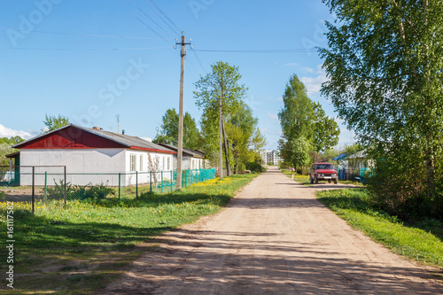 The same stone house on Stroitelnaya Street in the village of Tsevlo in the summer