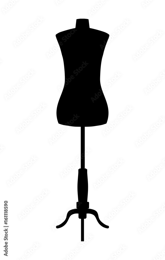 Obraz premium Silhouette of tailors dummy mannequin
