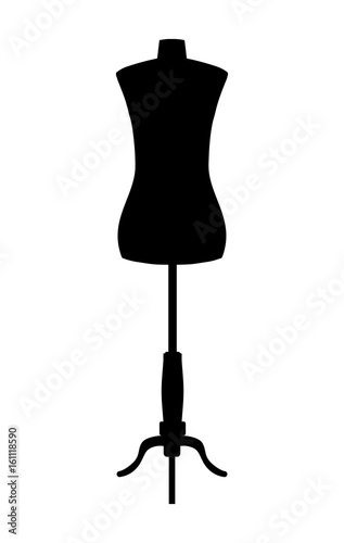 Silhouette of tailors dummy mannequin
