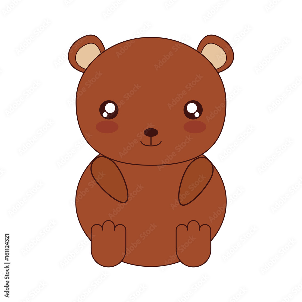kawaii bear animal icon over white background vector illustration kawaii bear animal icon over white background vector illustration