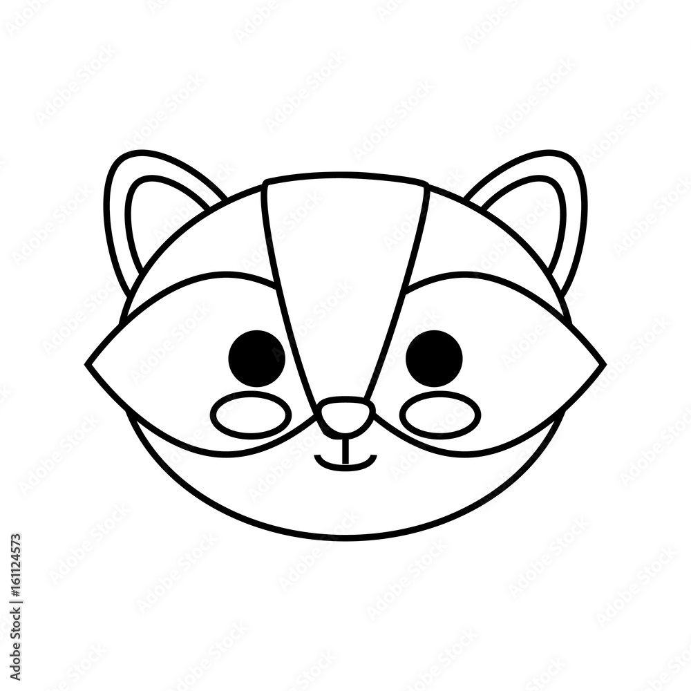 kawaii raccoon animal icon over white background vector illustration kawaii raccoon animal icon over white background vector illustration