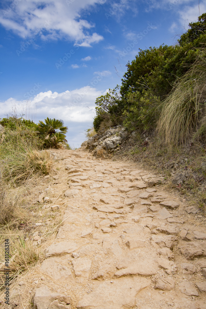 Sentiero escursionistico all'interno della Riserva Naturale dello Zingaro, Sicilia