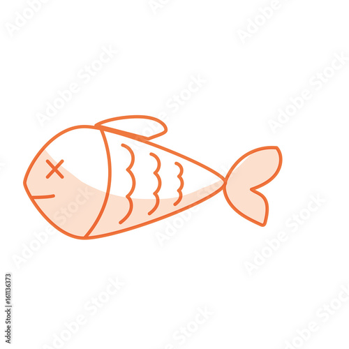 silhouette delicious fish food with natural nutrients