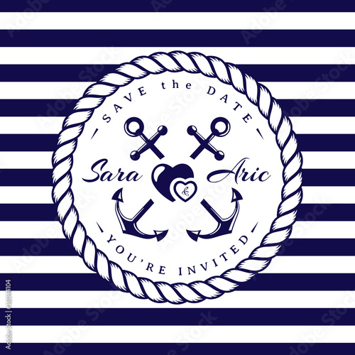 Sea wedding invitations.