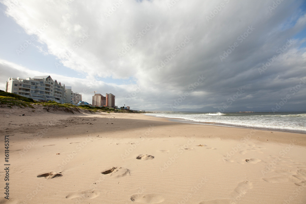 Footprints on a beach in South Africa Footprints on a beach in South Africa