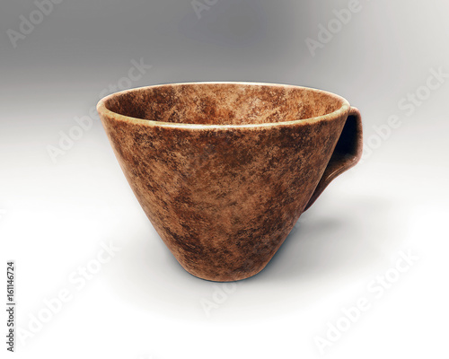 3D model of a empty ceramic cup © jack_less