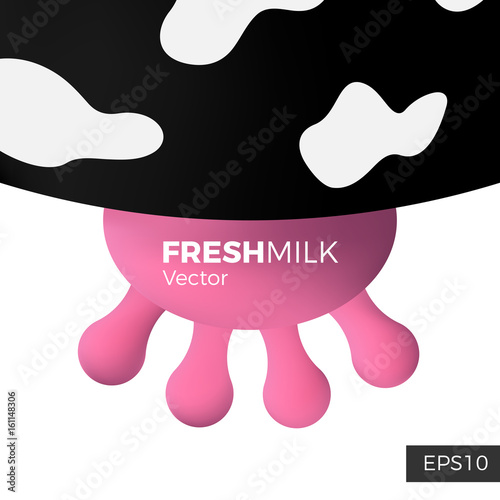 Cow udder vector