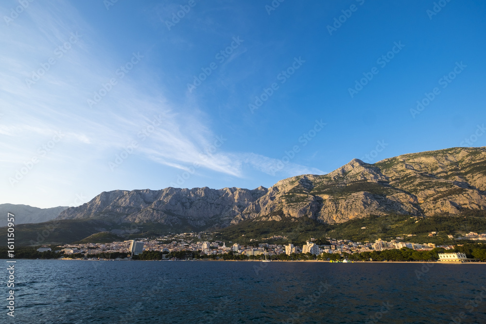 Beach in Makarska Rivera and Biokovo Natural Park in Croatia Europe