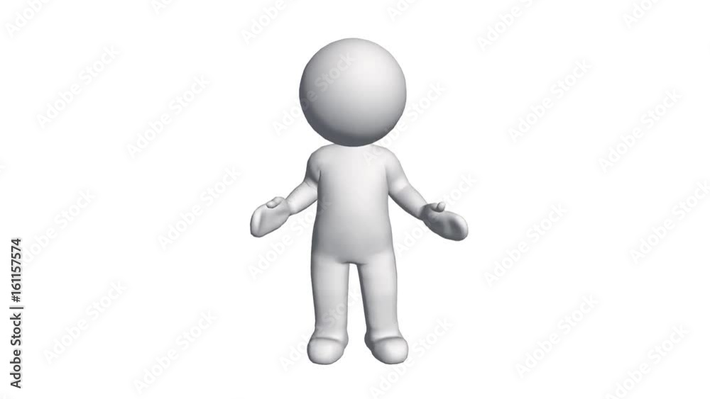 3D cartoon character have no idea & Helpless,comics people chat talking. 3D cartoon character have no idea & Helpless,comics people chat talking.