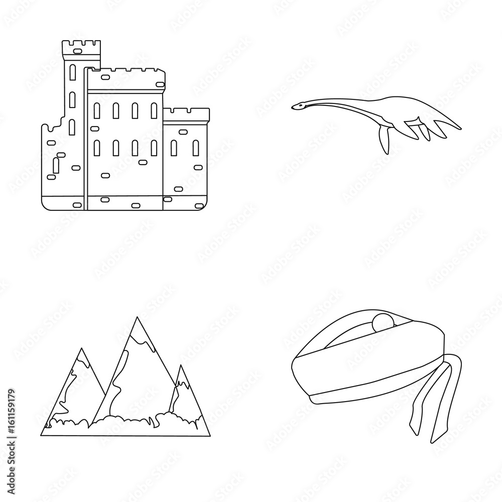 Edinburgh Castle, Loch Ness Monster, Grampian Mountains, national cap balmoral,tam o’shanter