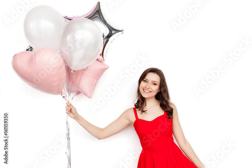 Obraz na płótnie Content model with balloons