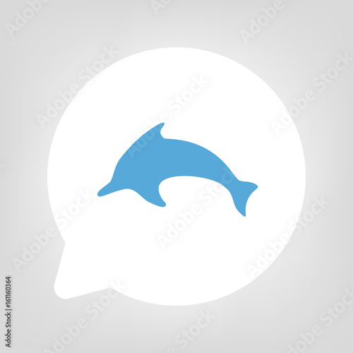 Kreis Sprechblase - Delfin