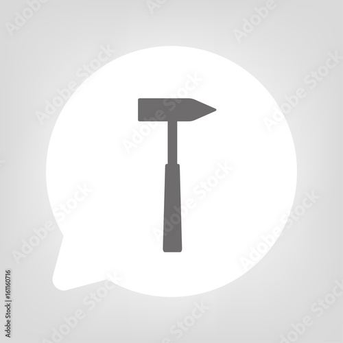 Kreis Sprechblase - Hammer
