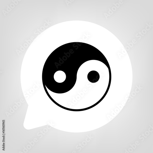 Kreis Sprechblase - Yin-Yang