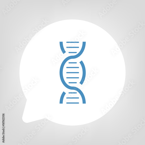 Kreis Sprechblase - DNA blau