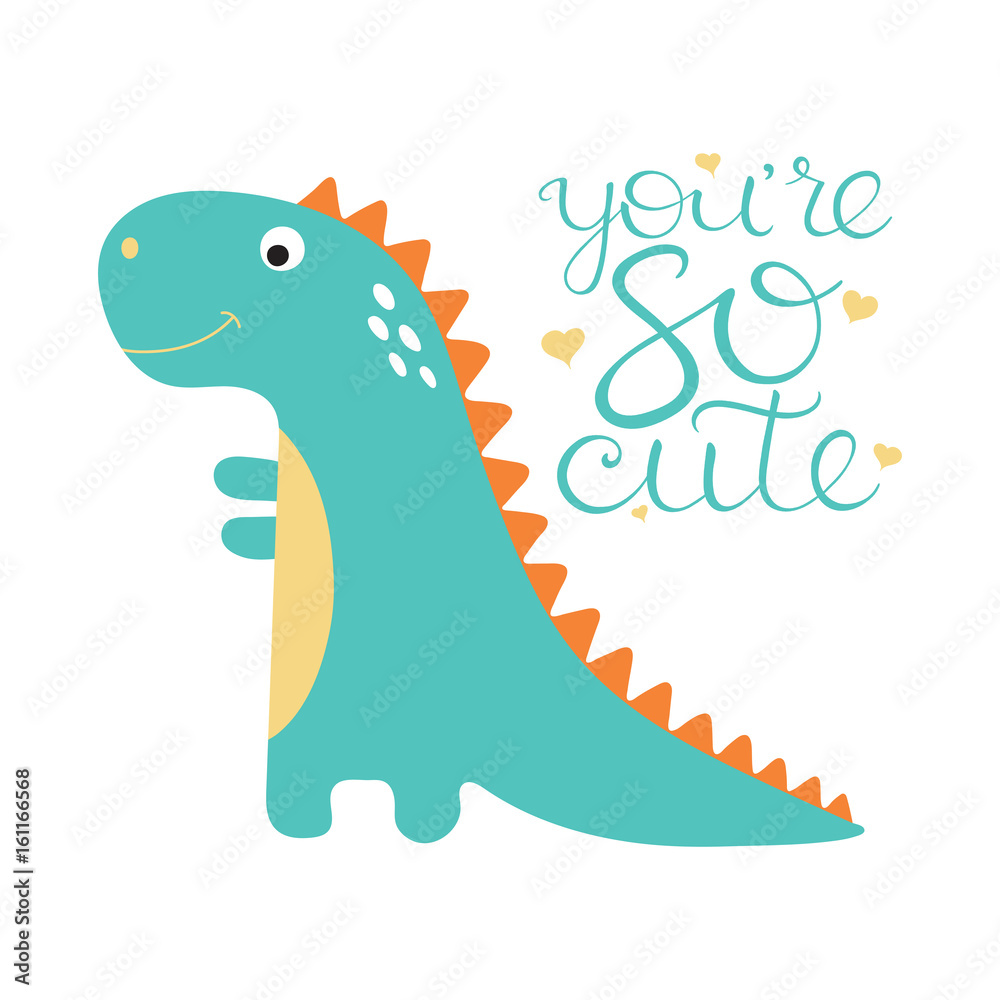 Obraz premium Cute dino illustration