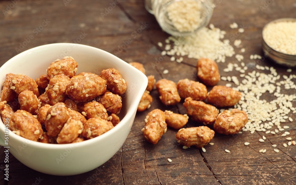 nut coated with sugar seasame