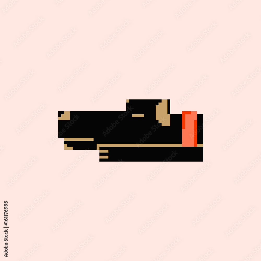 Vector pixel art dog