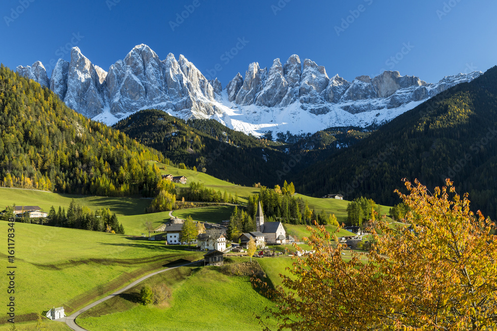 Italy, Trentino-Alto Adige, Bolzano district, Val di Funes Italy, Trentino-Alto Adige, Bolzano district, Val di Funes