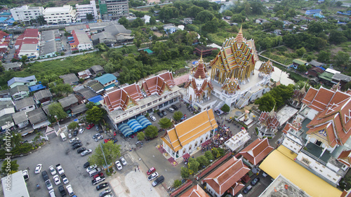 High angle view of temple in Thailand