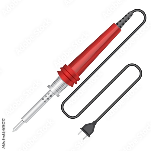 Soldering iron. Vector illustration in flat style.