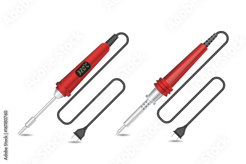 Soldering iron. Vector illustration in flat style.