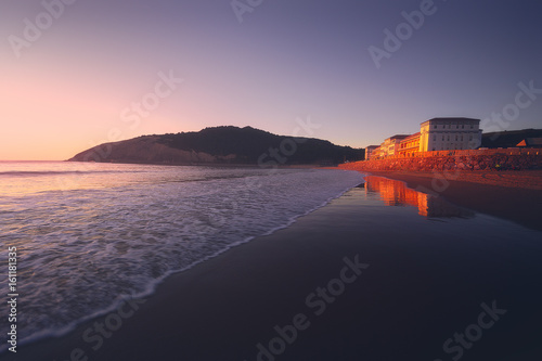 gorliz beach at sunset photo