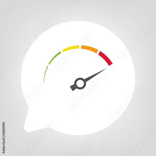 Kreis Sprechblase - Tachometer