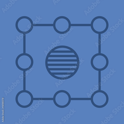 Isolation color linear icon