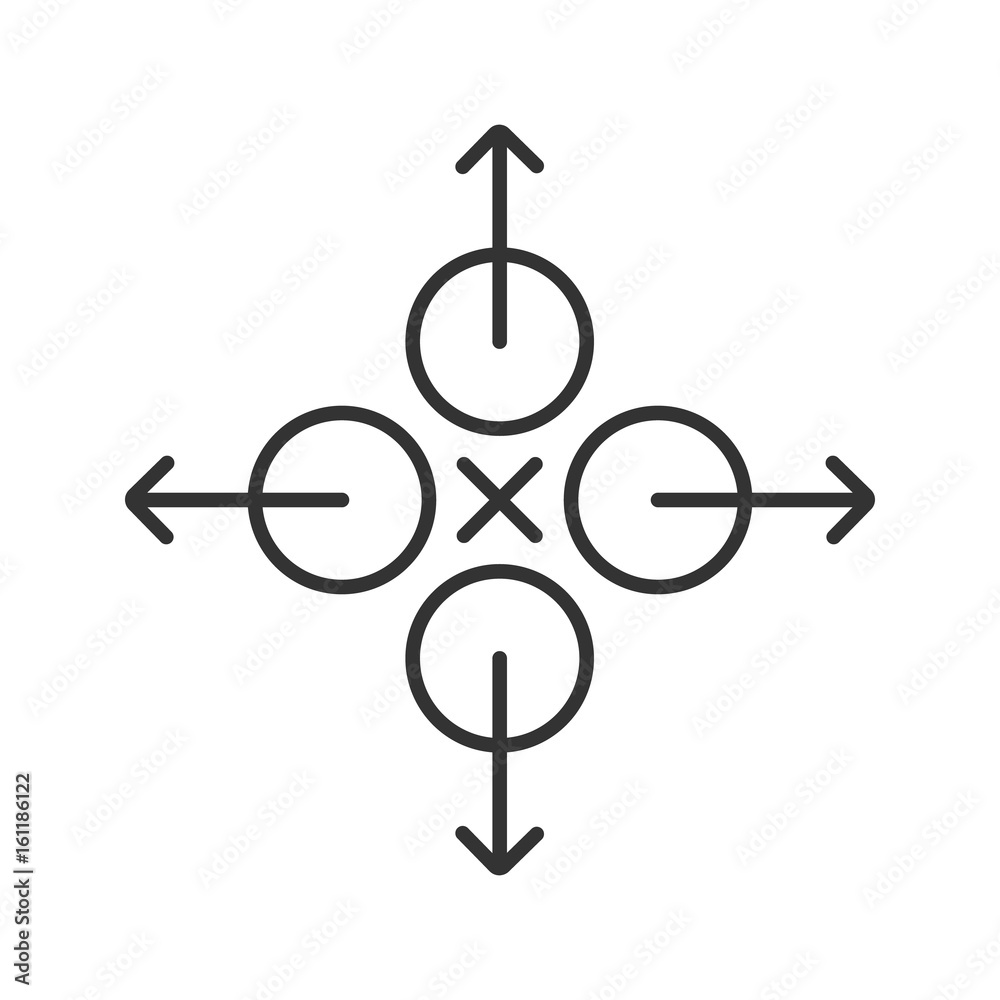 Directions symbol linear icon Directions symbol linear icon