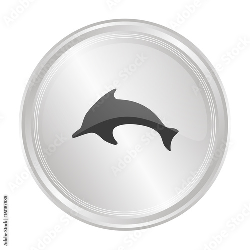 Delfin - Verchromter Button