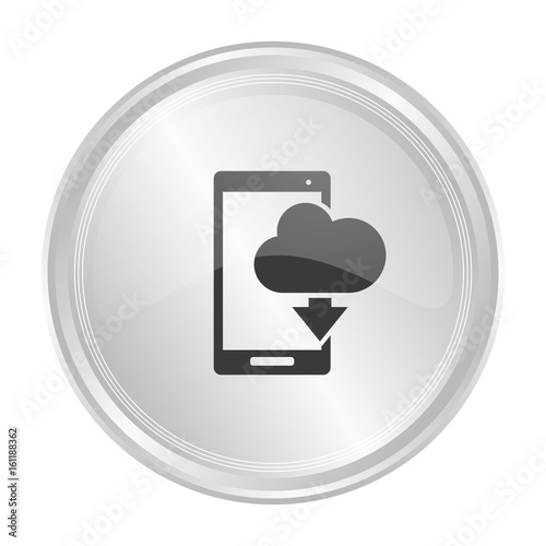 Smartphone Wolke - Verchromter Button