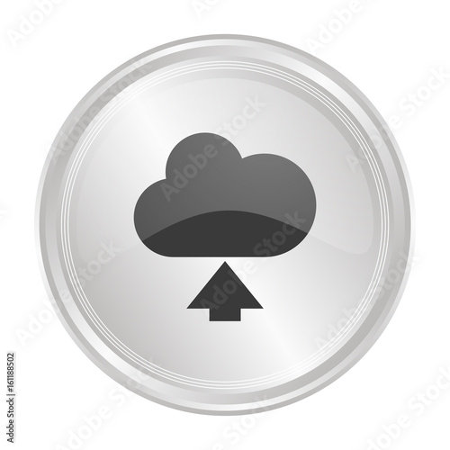 Wolke hochladen - Verchromter Button