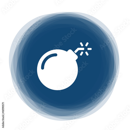 Abstract round button - bomb