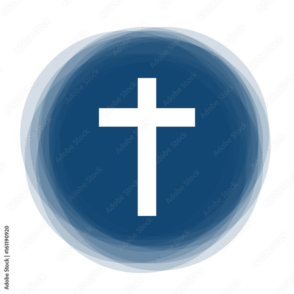Obraz premium Abstract round button - cross - church