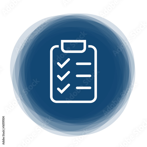 Abstract round button - checklist