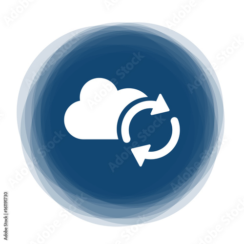 Abstract round button - cloud - synchronize