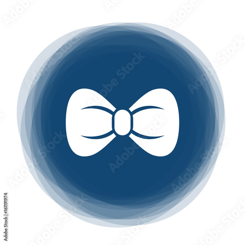 Abstract round button - bow tie