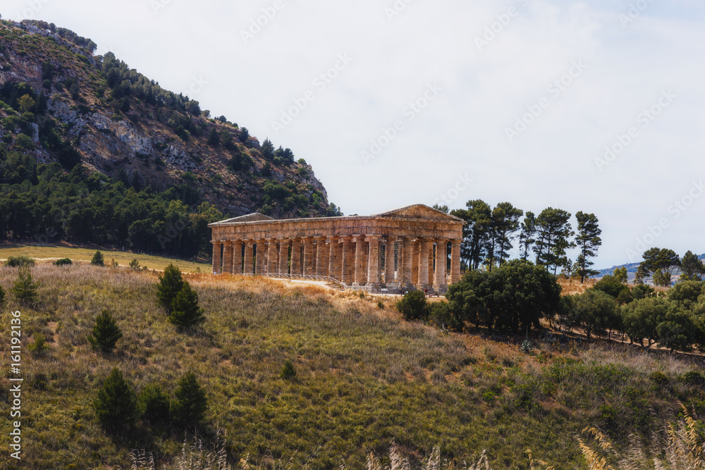 Historical Landscape of Segesta, famous for the temple and theater